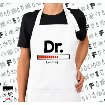 DR. Loading..., Ποδιά μακριά Σεφ ολόσωμη με τσέπες white (ΕΝΗΛΙΚΩΝ)