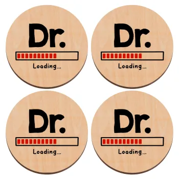 DR. Loading..., ΣΕΤ x4 Σουβέρ ξύλινα στρογγυλά plywood (9cm)