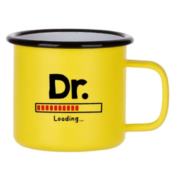 DR. Loading..., Metallic enamel MATT Yellow cup 360ml