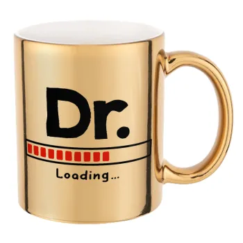 DR. Loading..., Κούπα κεραμική, χρυσή καθρέπτης, 330ml