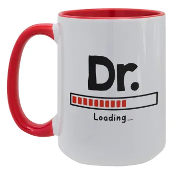 DR. Loading..., Κούπα Mega 15oz, κεραμική Κόκκινη, 450ml