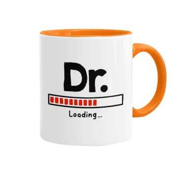 DR. Loading..., Mug colored orange, ceramic, 330ml