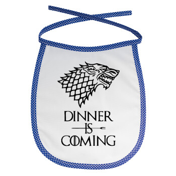 Dinner is coming (GOT), Σαλιάρα μωρού αλέκιαστη με κορδόνι Μπλε