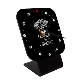 Dinner is coming (GOT), Επιτραπέζιο ρολόι ξύλινο με δείκτες (10cm)
