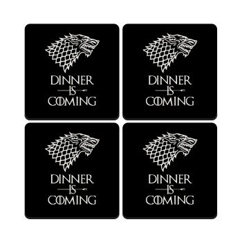Dinner is coming (GOT), ΣΕΤ 4 Σουβέρ ξύλινα τετράγωνα (9cm)