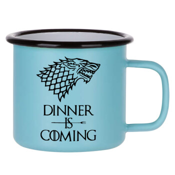 Dinner is coming (GOT), Κούπα Μεταλλική εμαγιέ ΜΑΤ σιέλ 360ml