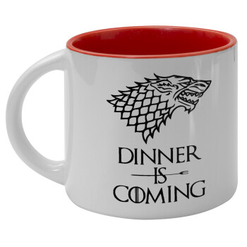 Dinner is coming (GOT), Κούπα κεραμική 400ml Λευκή/Κόκκινη