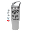 GREY color, 890ml (30oz) stainless Steel Tumbler with Handle
