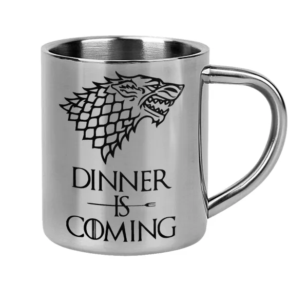 Dinner is coming — Mug Stainless steel double wall 300ml