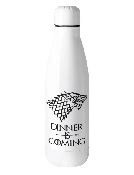 Dinner is coming — Μεταλλικό παγούρι θερμός (Stainless steel), 500ml