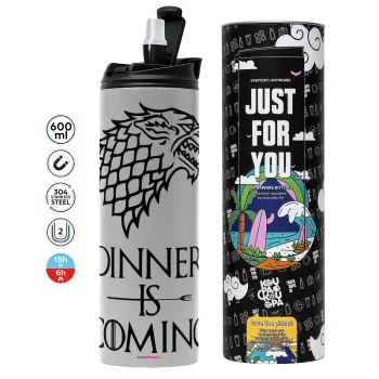 Dinner is coming (GOT), Tumbler stainless steel GREY 600ml