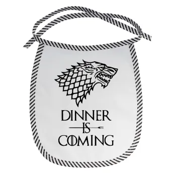 Dinner is coming (GOT), Σαλιάρα μωρού αλέκιαστη με κορδόνι Μαύρη