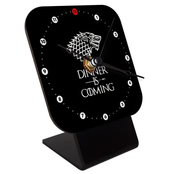 Dinner is coming (GOT), Επιτραπέζιο ρολόι ξύλινο με δείκτες (10cm)