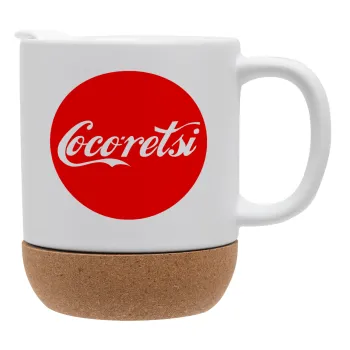 Cocoretsi, Κούπα, κεραμική με βάση φελού και καπάκι (ΜΑΤ), 330ml