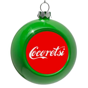 Cocoretsi, Στολίδι Χριστουγεννιάτικη μπάλα δένδρου Πράσινο 8cm