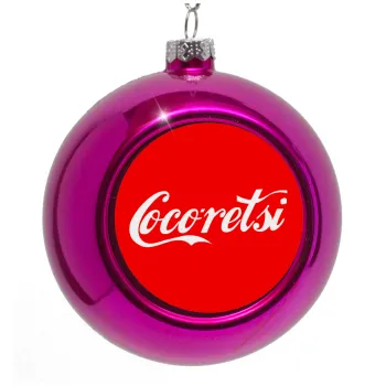 Cocoretsi, Purple Christmas tree ornament bauble 8cm