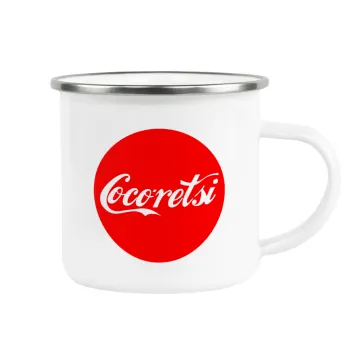 Cocoretsi, Metallic enamel cup white 360ml