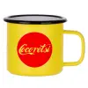 Metallic enamel MATT Yellow cup 360ml