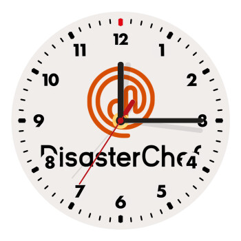 Disaster Chef, Wooden wall clock (20cm)