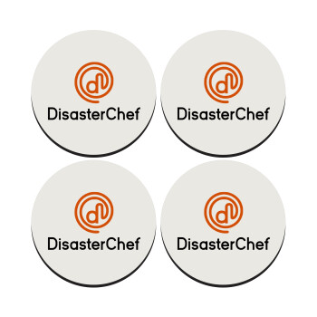 Disaster Chef, SET of 4 round wooden coasters (9cm)