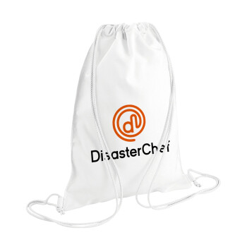 Disaster Chef, Τσάντα πλάτης πουγκί GYMBAG λευκή (28x40cm)