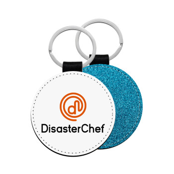 Disaster Chef, Μπρελόκ Δερματίνη, στρογγυλό ΜΠΛΕ (5cm)