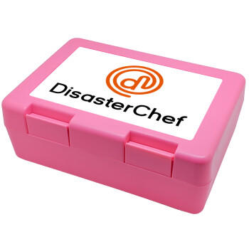 Disaster Chef, Children's cookie container PINK 185x128x65mm (BPA free plastic)