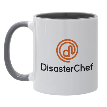 Disaster Chef, Κούπα χρωματιστή γκρι, κεραμική, 330ml