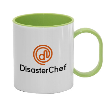 Disaster Chef, Κούπα (πλαστική) (BPA-FREE) Polymer Πράσινη για παιδιά, 330ml