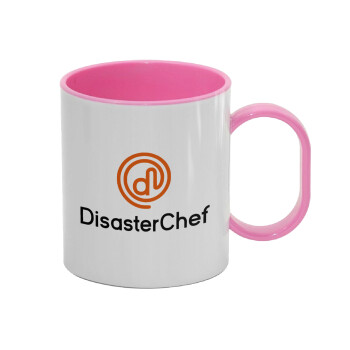 Disaster Chef, Κούπα (πλαστική) (BPA-FREE) Polymer Ροζ για παιδιά, 330ml