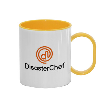 Disaster Chef, Κούπα (πλαστική) (BPA-FREE) Polymer Κίτρινη για παιδιά, 330ml