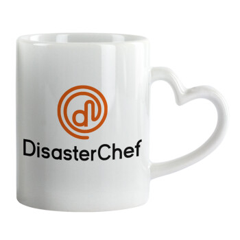 Disaster Chef, Mug heart handle, ceramic, 330ml