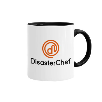 Disaster Chef, Κούπα χρωματιστή μαύρη, κεραμική, 330ml