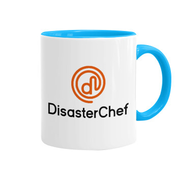 Disaster Chef, Mug colored light blue, ceramic, 330ml