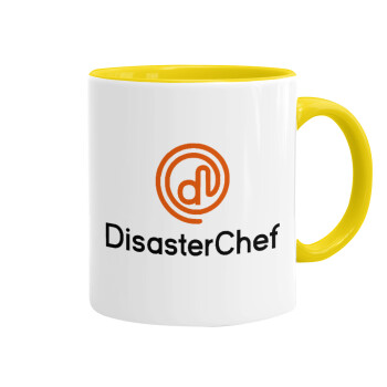 Disaster Chef, Κούπα χρωματιστή κίτρινη, κεραμική, 330ml