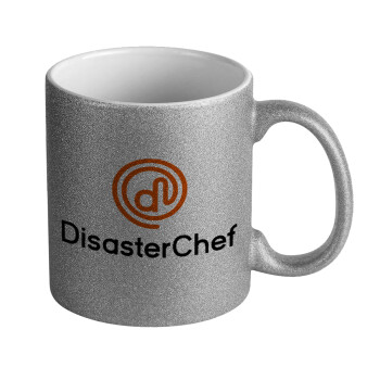 Disaster Chef, Κούπα Ασημένια Glitter που γυαλίζει, κεραμική, 330ml