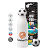 Soccer Metal mug thermos, double wall, 550ml