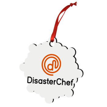 Disaster Chef, Χριστουγεννιάτικο στολίδι snowflake ξύλινο 7.5cm