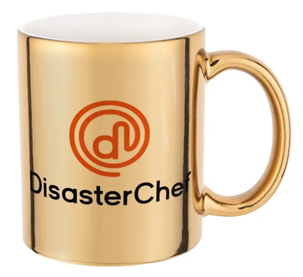 Disaster Chef — Mug ceramic, gold mirror, 330ml