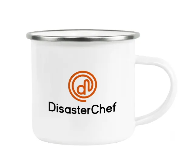 Disaster Chef — Metallic enamel cup white 360ml
