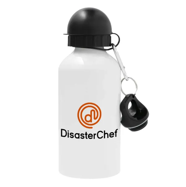 Disaster Chef — Metal water bottle, White, aluminum 500ml