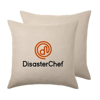 Disaster Chef, Μαξιλάρι καναπέ ΛΙΝΟ 40x40cm περιέχεται το  γέμισμα