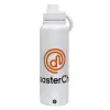 1L Stainless Steel Thermal Bottle with Phone Holder & Double Wall Insulation