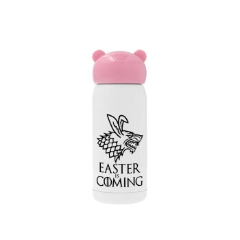 Easter is coming (GOT), Pink stainless steel thermal flask, 320ml