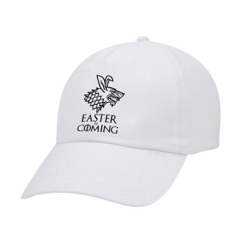 Easter is coming (GOT), Καπέλο Ενηλίκων Baseball Λευκό 5-φύλλο (POLYESTER, ΕΝΗΛΙΚΩΝ, UNISEX, ONE SIZE)
