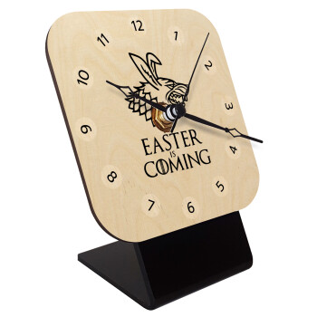 Easter is coming (GOT), Επιτραπέζιο ρολόι σε φυσικό ξύλο (10cm)