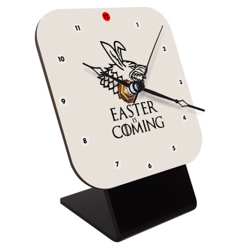 Easter is coming (GOT), Quartz Wooden table clock with hands (10cm)