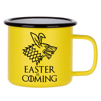 Easter is coming (GOT), Metallic enamel MATT Yellow cup 360ml