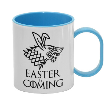Easter is coming (GOT), Κούπα (πλαστική) (BPA-FREE) Polymer Μπλε για παιδιά, 330ml