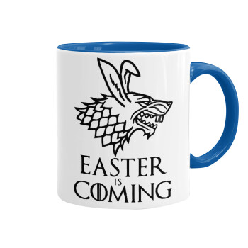 Easter is coming (GOT), Mug colored blue, ceramic, 330ml
